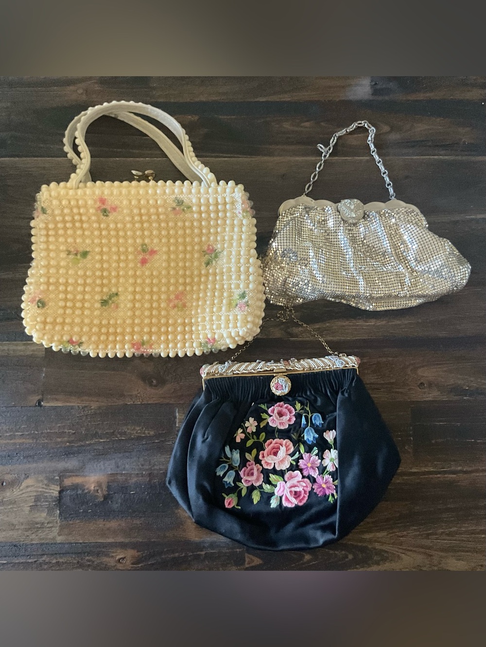 VINTAGE BUNDLE 3 Handbags Helene Dale, Whiting & Davis, Grandee